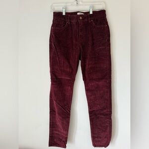 Burgundy Red Corduroy Pants